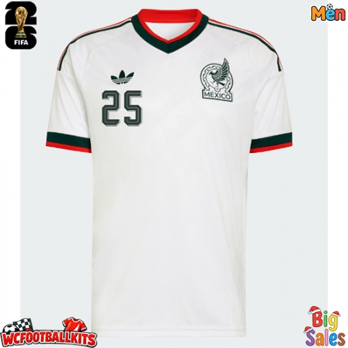 Mexico Roberto Alvarado #25 Replica Away Stadium Shirt World Cup 2026 Short Sleeve